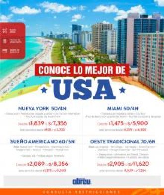 Conoce lo mejor de USA 